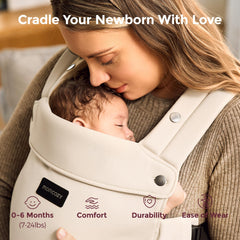 Momcozy newborn carrier removable sunshield shields baby from sun on walks