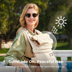 Momcozy newborn carrier thickened shoulder straps reduce caregiver fatigue