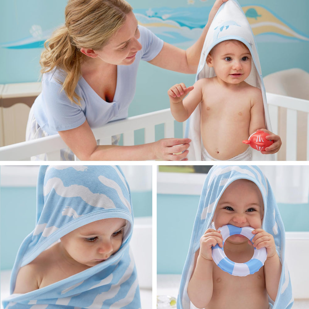 Momcozy newborn-bath-towel-set cozy wrap for newborn routines