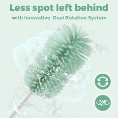 Momcozy nipple brush with soft bristles for gentle cleaning.