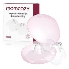 Momcozy nipple shield with flower surface for 24mm size enhances skin fit and milk flow.