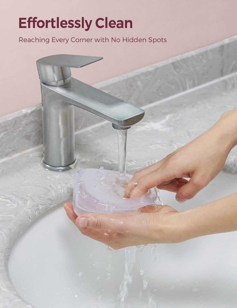 Momcozy non-pumping use demonstrates hands-free milk capture during feeding.
