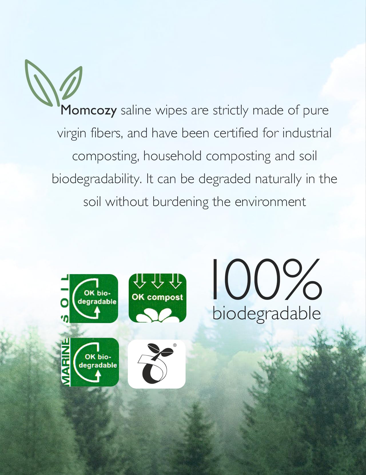 Momcozy saline wipes gentle cleansing for baby faces and noses.