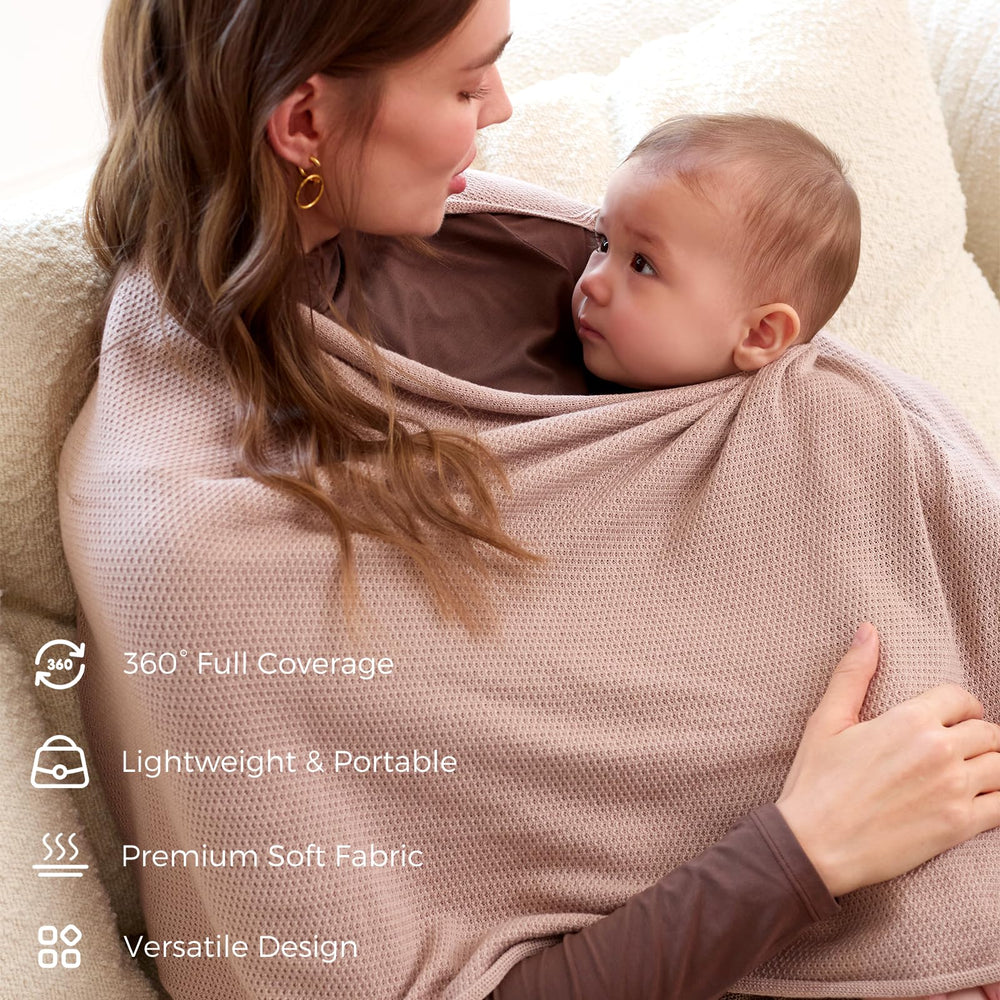 Momcozy nursing cover is ultra-lightweight and folds compactly for travel.