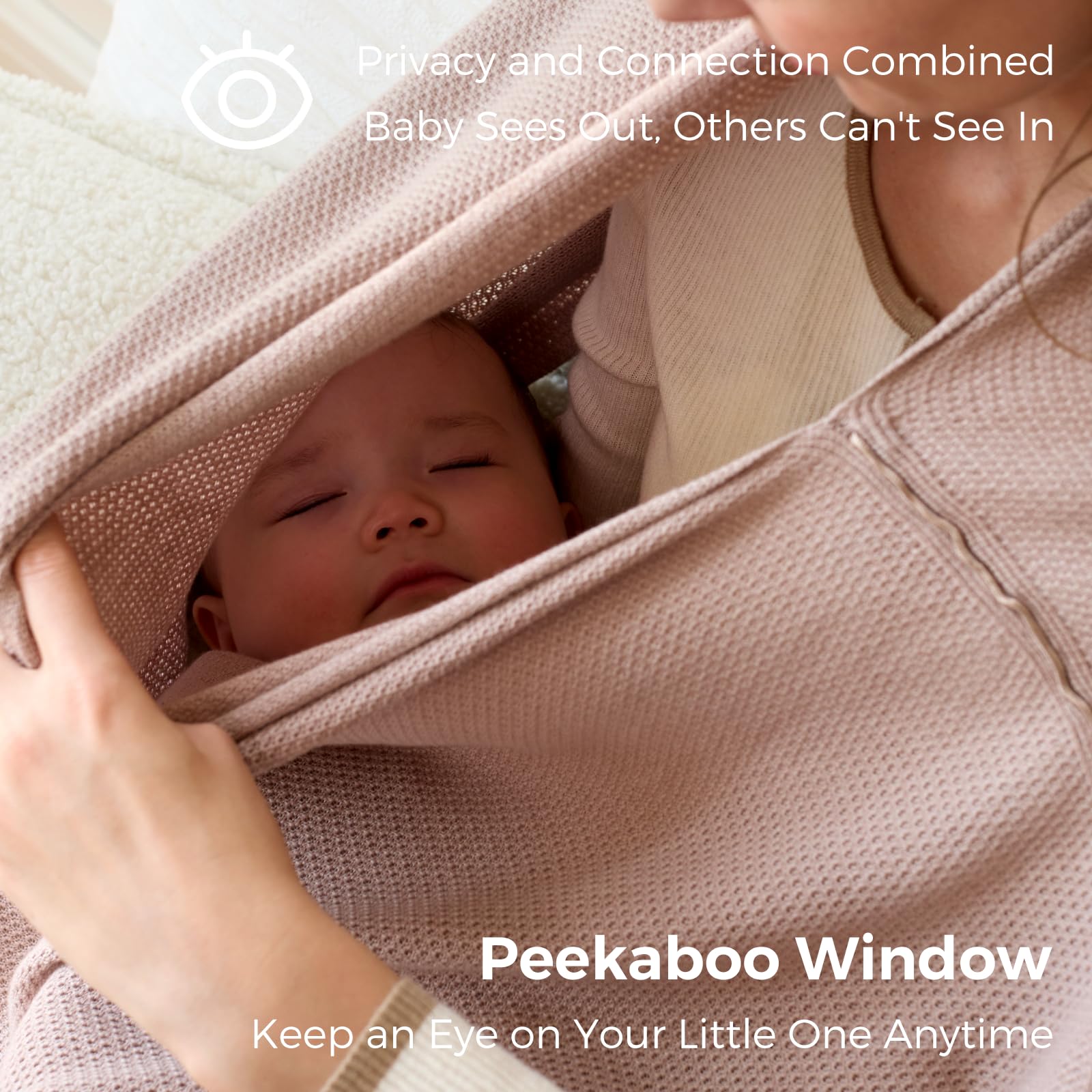 Momcozy nursing cover doubles as stroller cover and baby blanket.