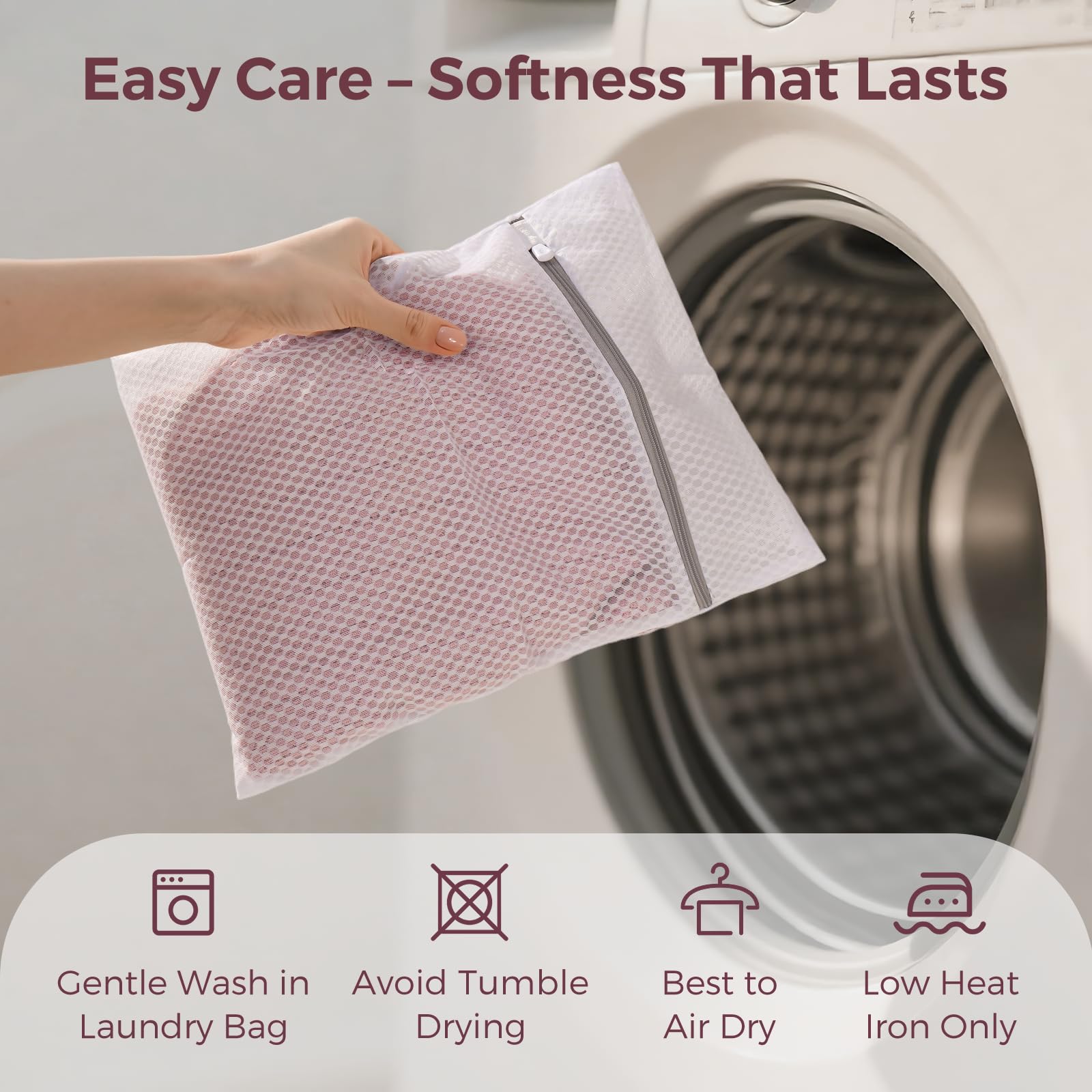 Momcozy pink nursing cover is machine washable for easy care