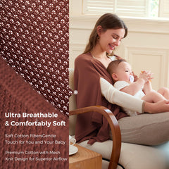 Momcozy nursing cover keeps baby in view with airflow