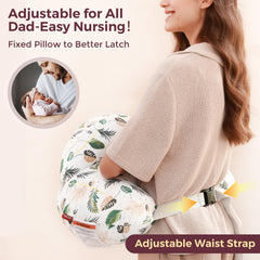 Momcozy nursing pillow arm-support with wider sides for better comfort.