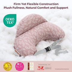 Momcozy Original Nursing Pillow enables hands-free feeding and easier multitasking