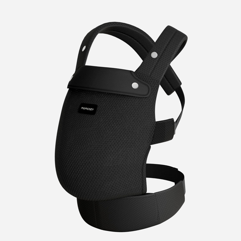 Momcozy padded shoulder and waist straps enhance comfort for parent and infant.