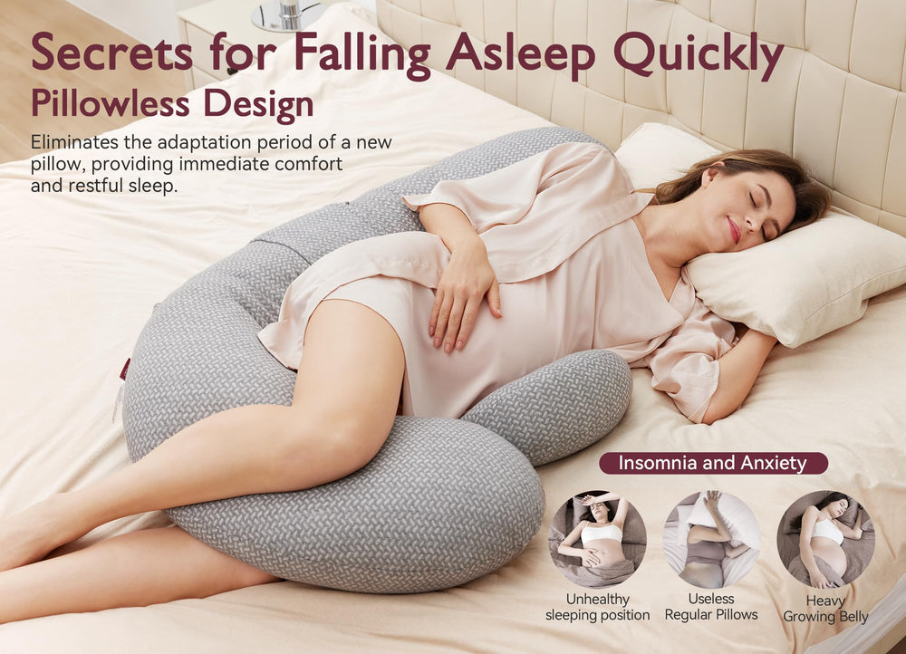 Momcozy pillow original F-shape back support focuses on spine alignment