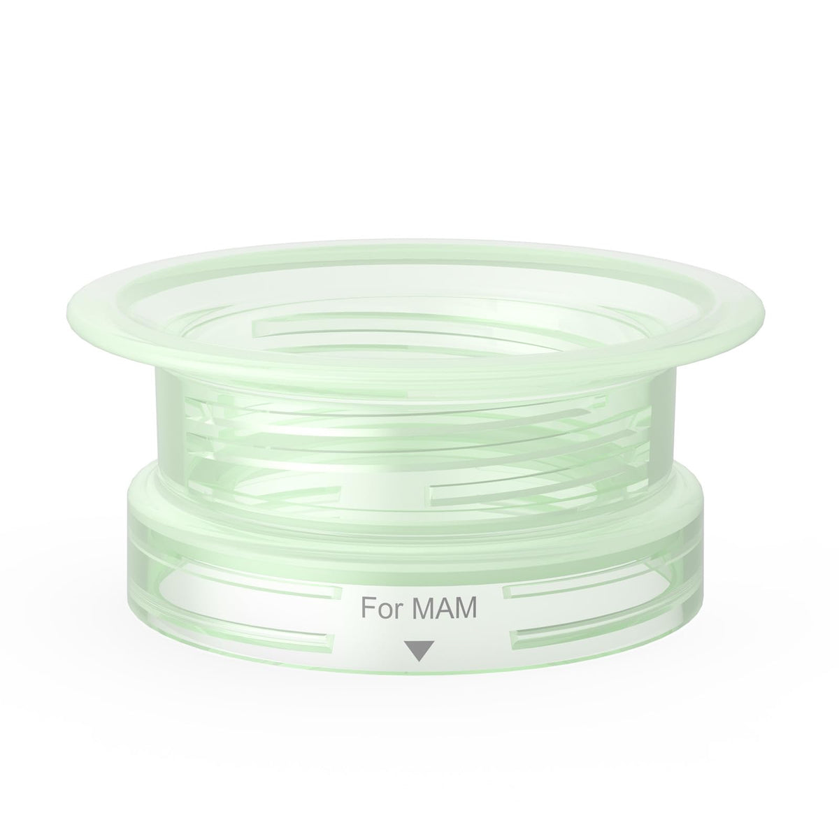 Momcozy 50mm adapter closeup with leak-proof O-ring for safe on-the-go feeding