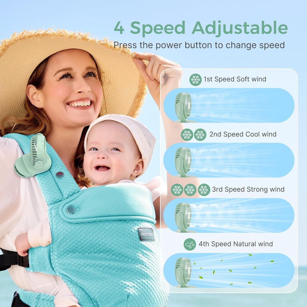 Momcozy clip-attachment view demonstrating versatile mounting options