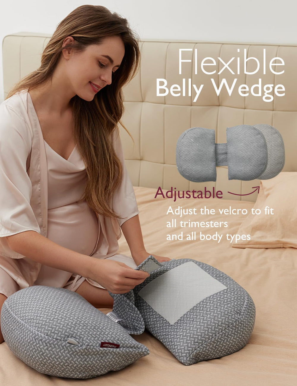 Momcozy 7D polyester fill maintains shape to provide lasting comfort night after night