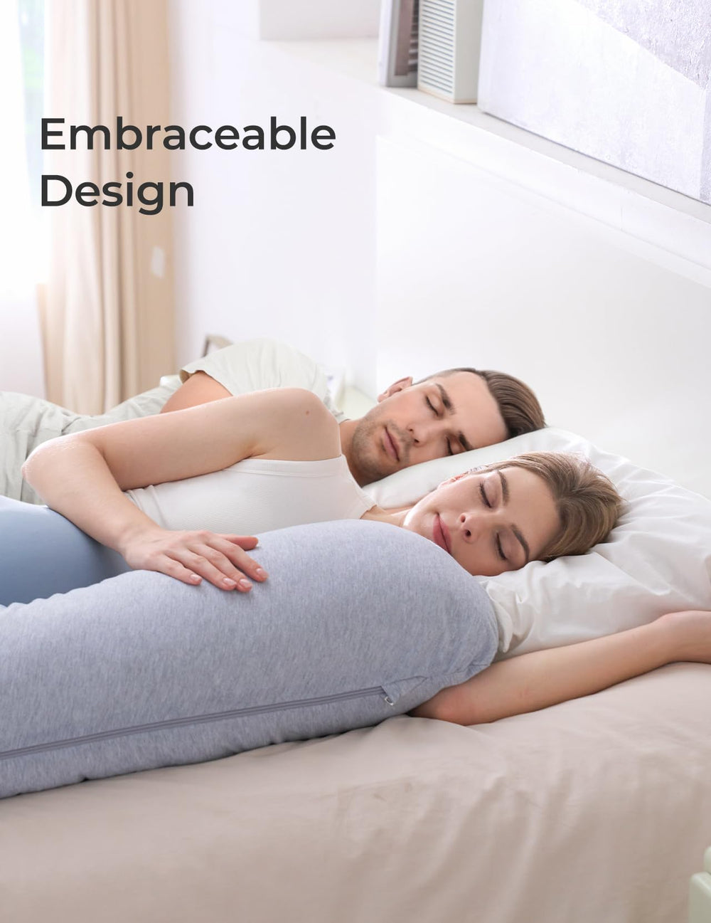 Momcozy pillow shows adjustable angle for customizable comfort.