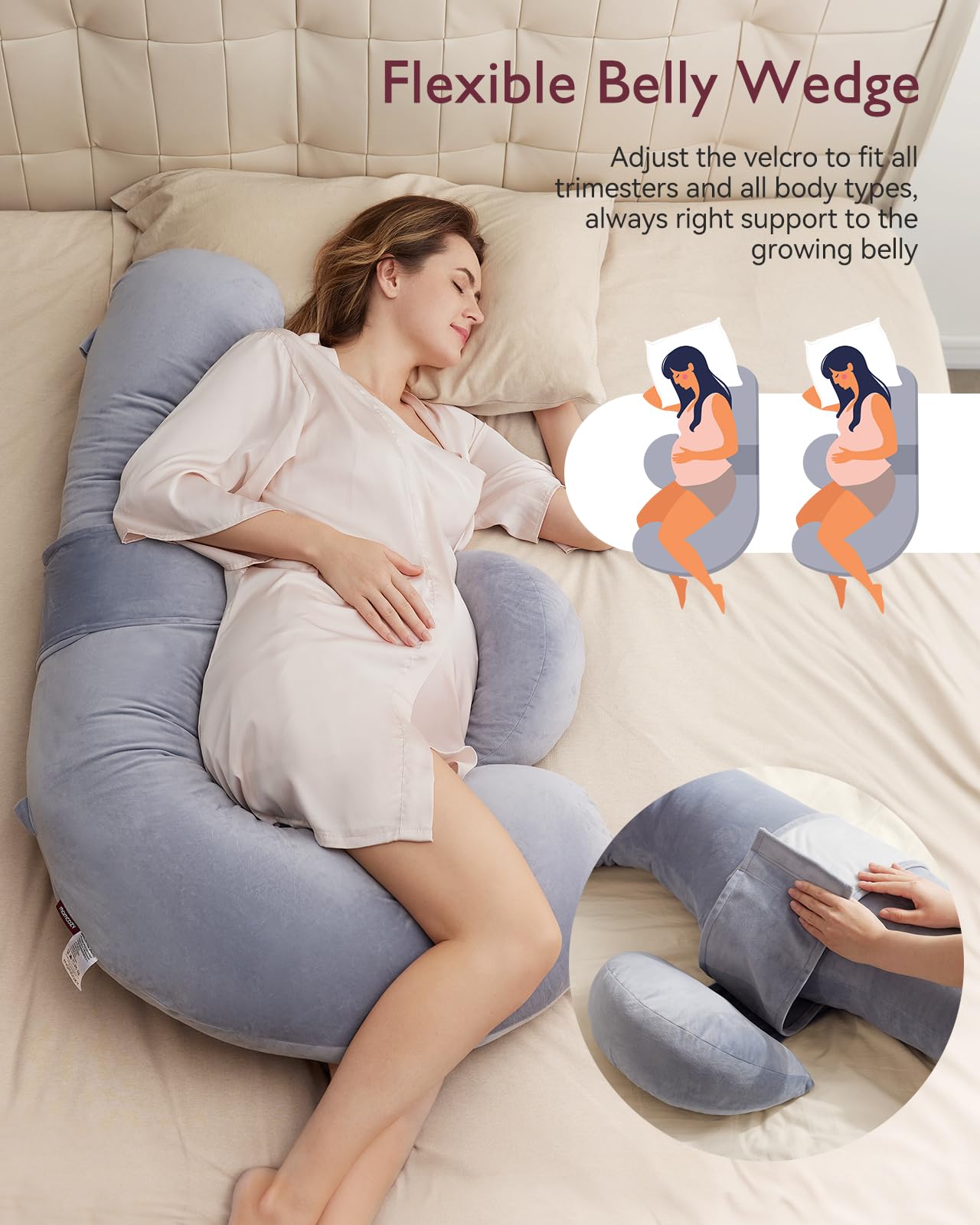 Momcozy pillow used after birth to support baby feeding time