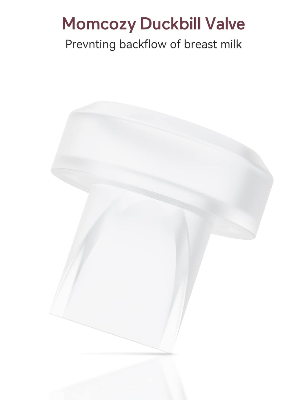 Momcozy pump seal and milk container view for leak prevention and easy handling.