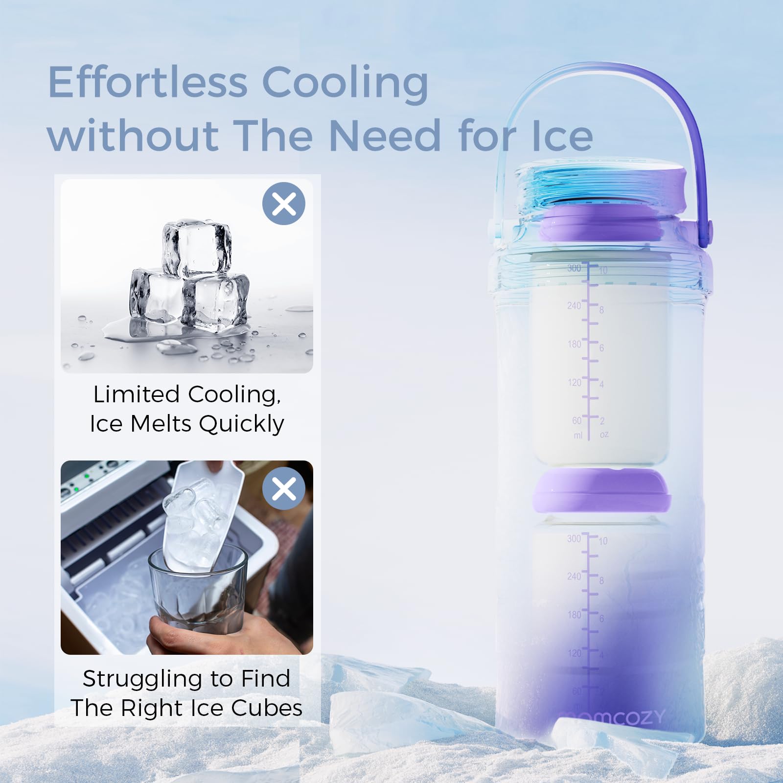 Momcozy purple cooler with compact, stylish outdoor storage.