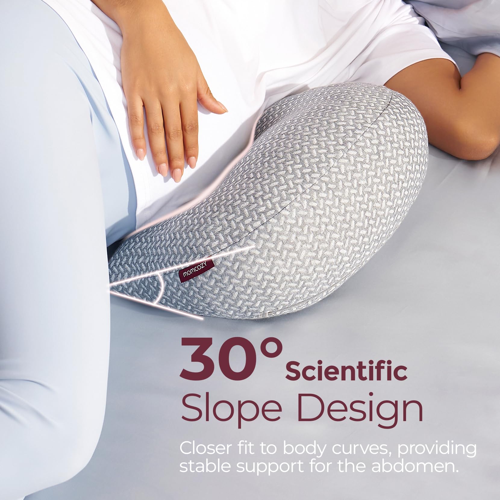 Removable pillowcase on Momcozy pillow stays soft after washes