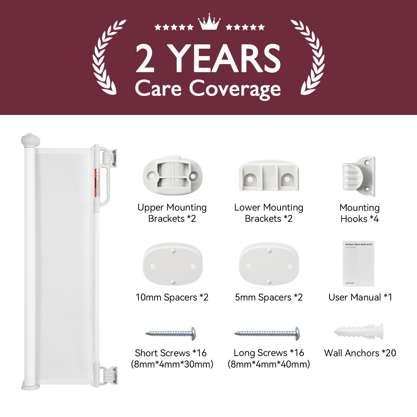 Momcozy gate certified and warranty-backed for safety standards