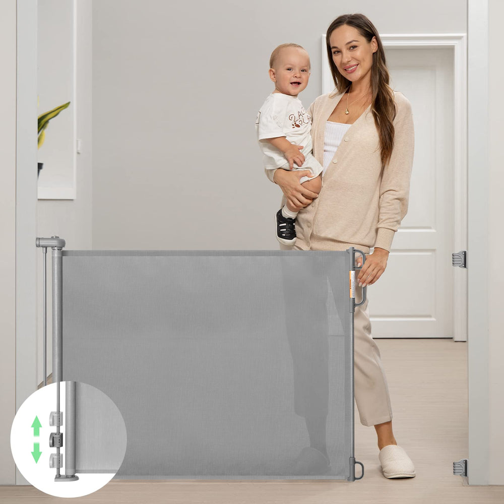 Momcozy retractable gate wide-71in coverage for large openings