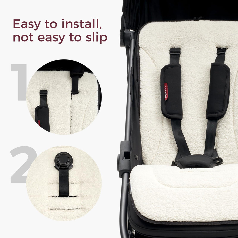 Momcozy reversible-stroller-cushion machine-wash keeps fabric clean after adventures