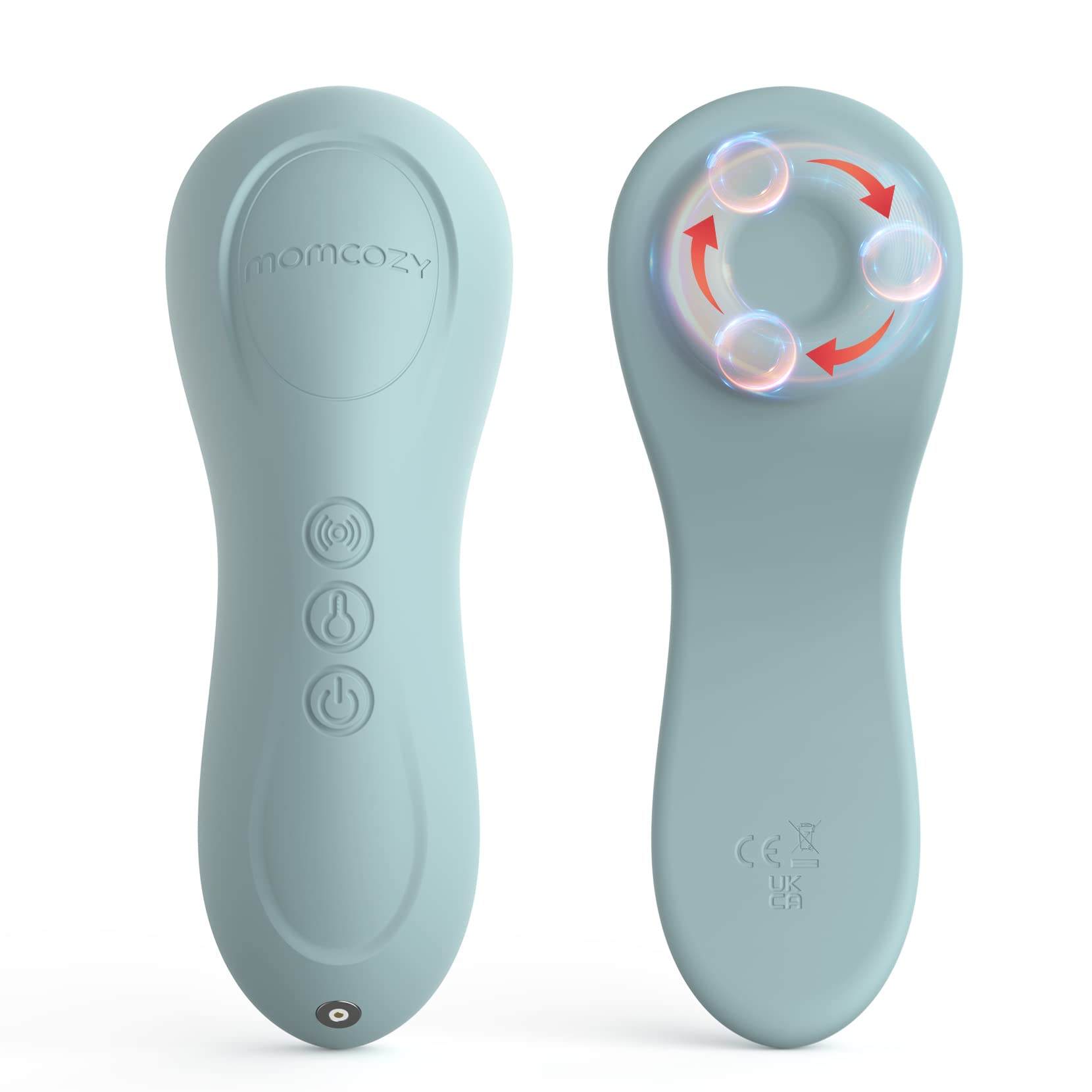 Momcozy rolling lactation massager balls show three rolling nodes for targeted comfort.
