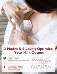 Momcozy S9 Pro LED display provides at-a-glance mode and battery status for easier pumping.