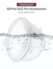 Momcozy S9 Pro/S12 Pro milk collector 180ml for hands-free pumping sessions.
