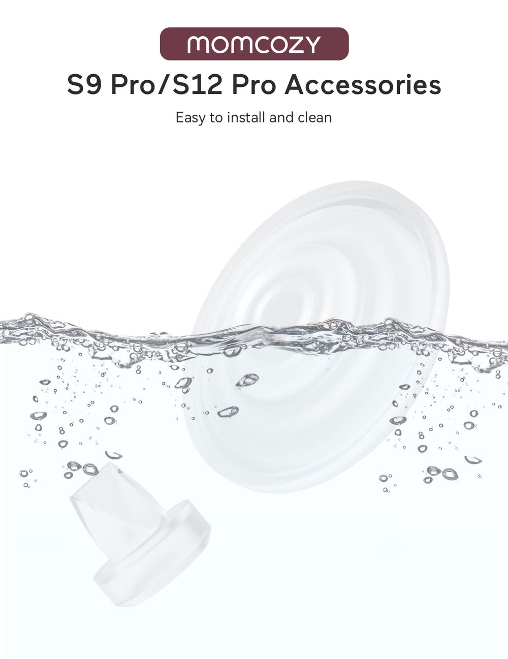 Momcozy silicone diaphragm for S9 Pro/S12 Pro ensures a secure pump seal.