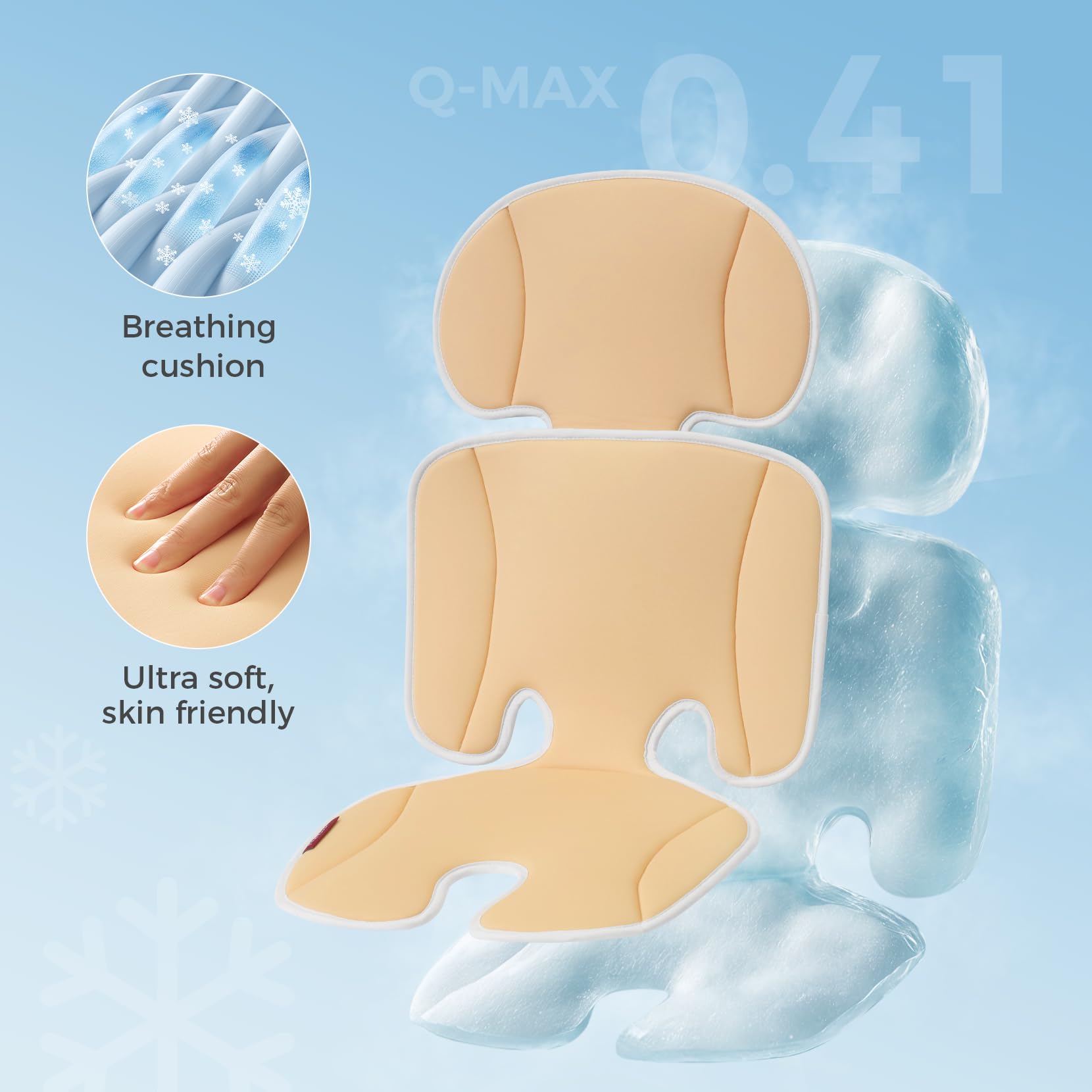 Momcozy seat liner provides full-body support for naps and rides.
