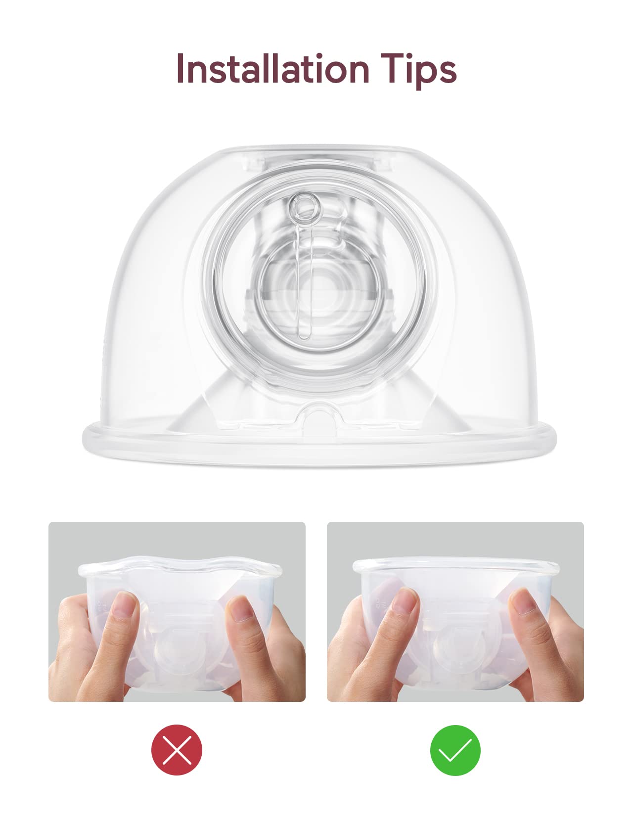 Momcozy 24mm single-sealed flange improves seal and reduces spills