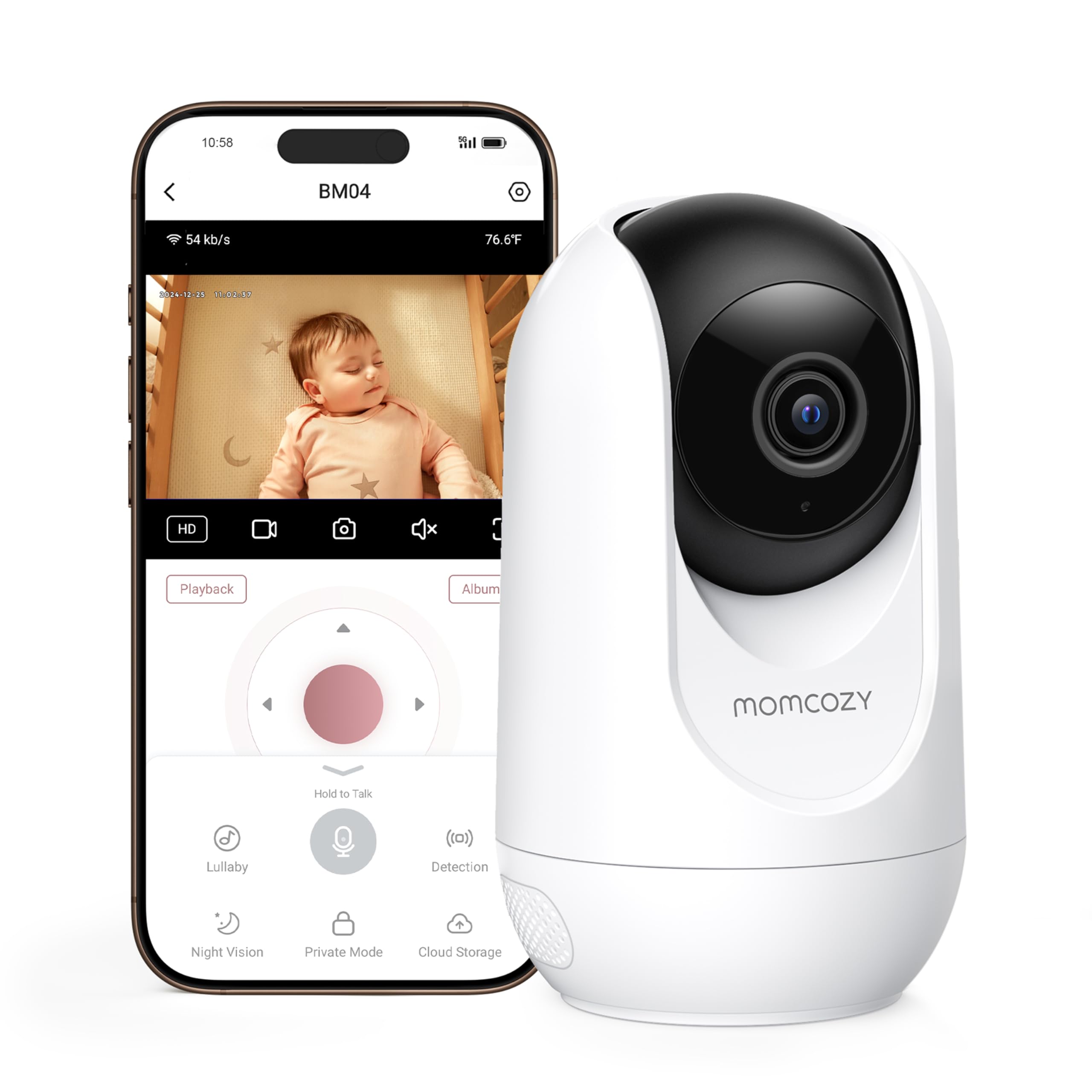 Momcozy BM04 packaging view showing quick setup for busy parents