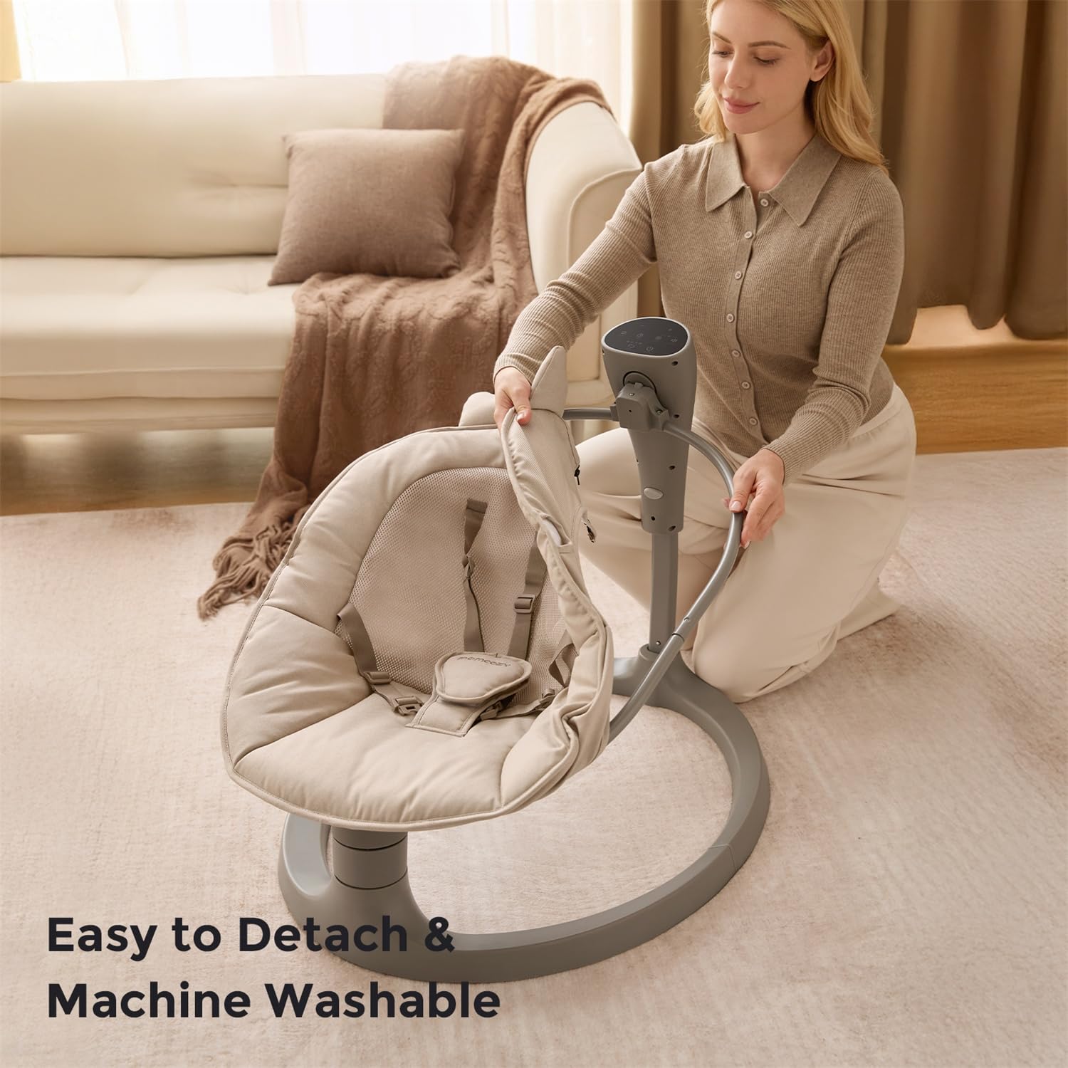 Momcozy soothing sounds eight-modes showcase a gentle audio option for calming routines.