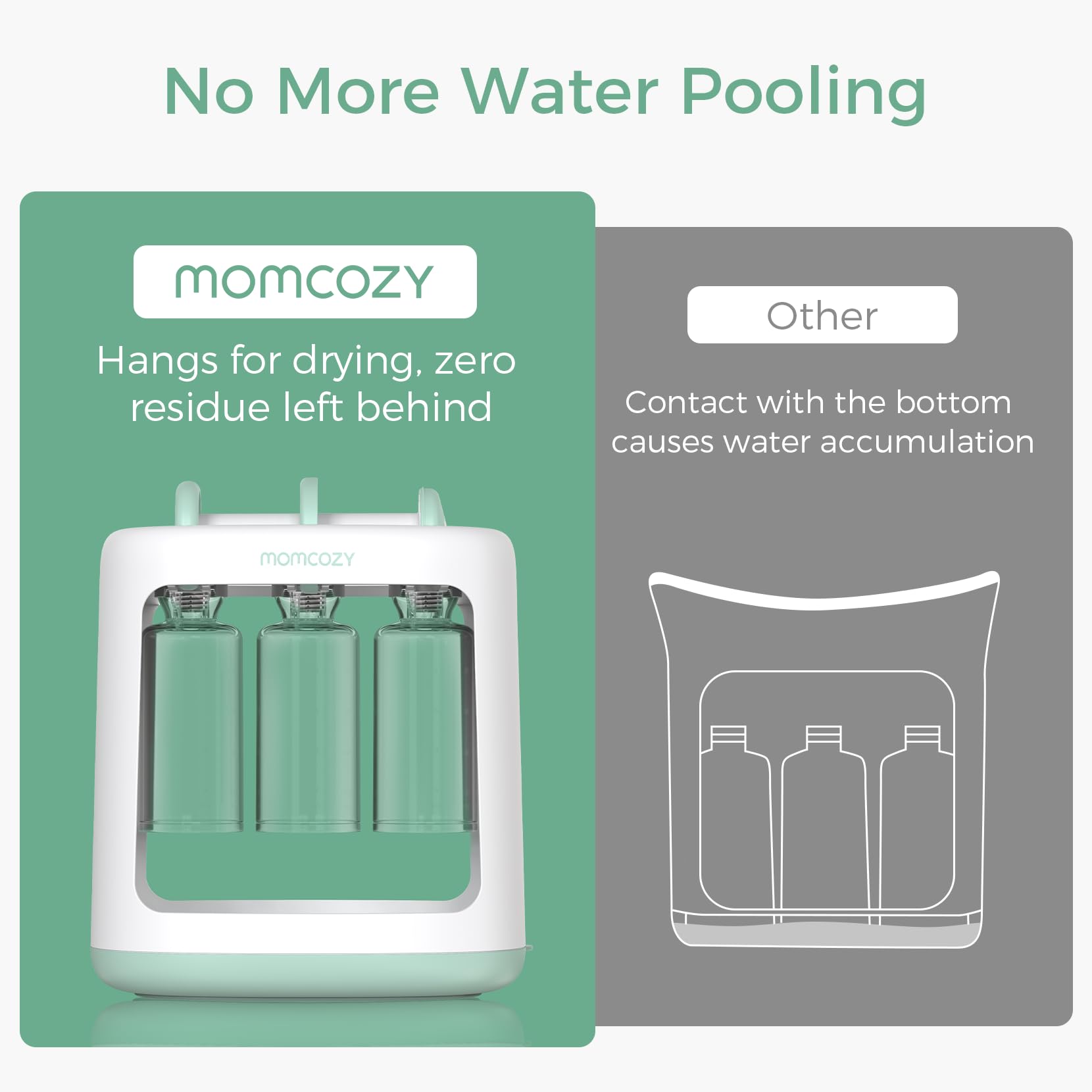 Momcozy Squeeze Station clean dry system dries quickly for the next meal.