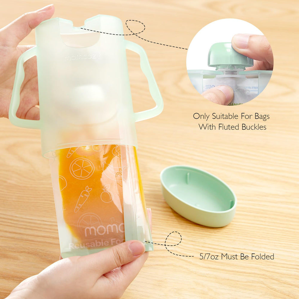 Momcozy Squeeze Station kitchen-counter batch-prep makes mealtime smoother.