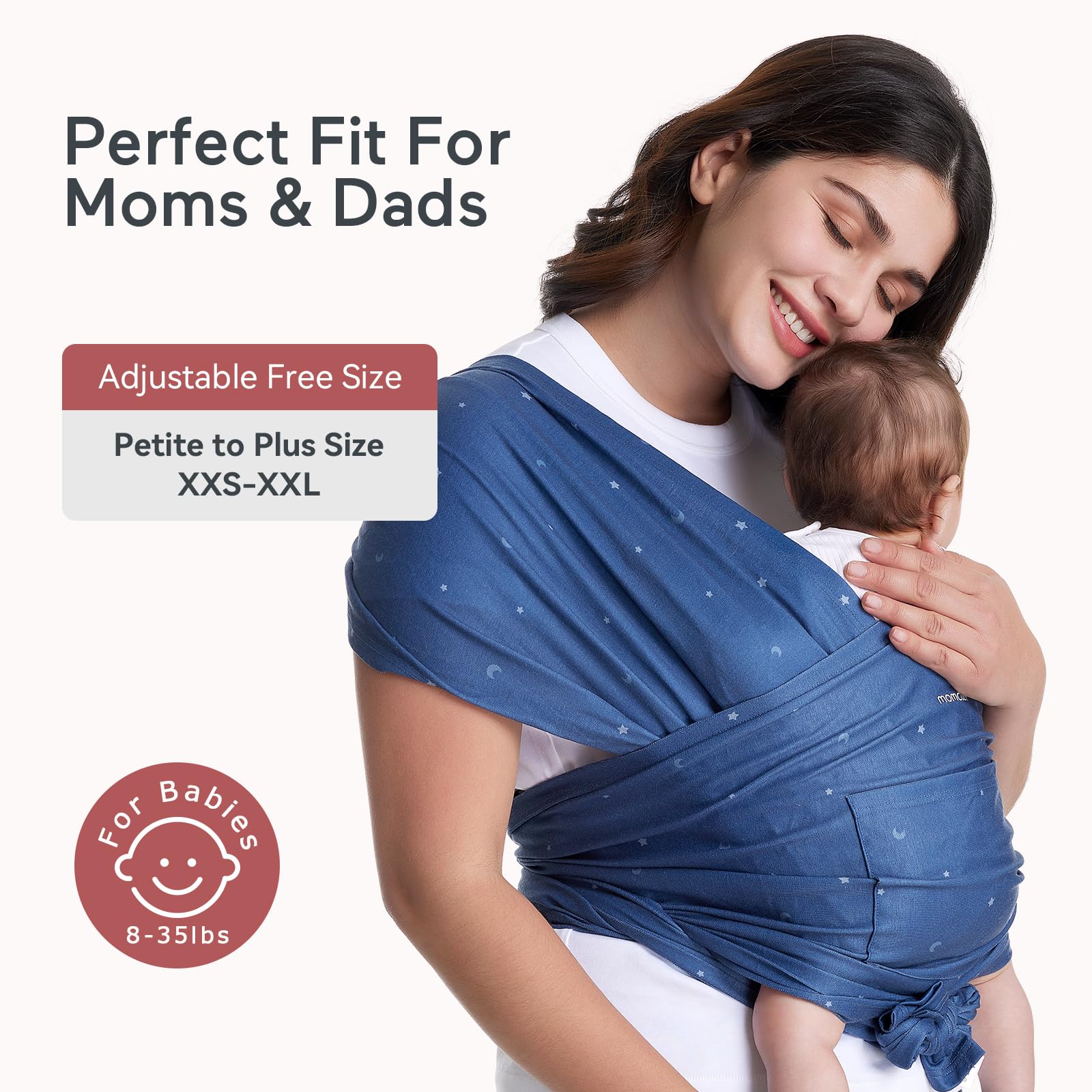 Momcozy Starry Sky wrap easy on-off showcases quick setup.