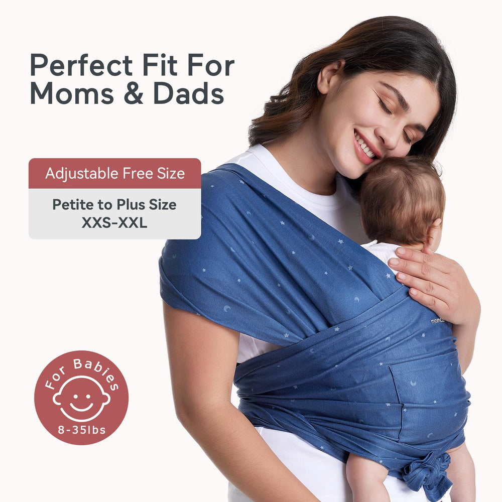 Momcozy Starry Sky wrap easy on-off showcases quick setup.