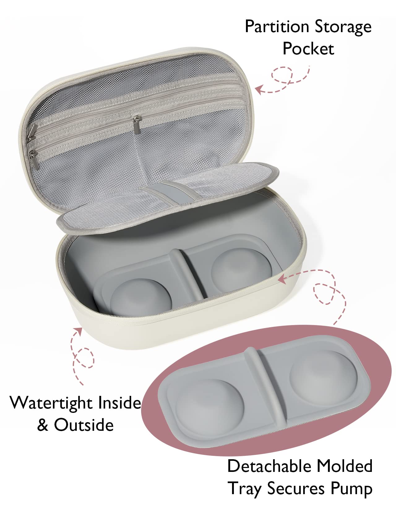 Momcozy storage bag holds two pumps securely on the go