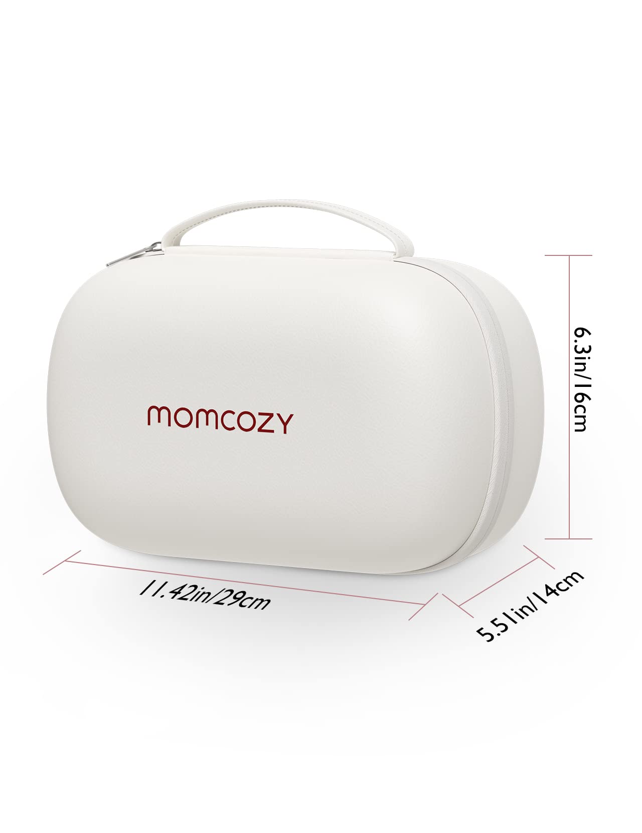 Momcozy storage bag with removable molded tray secures wearable pumps