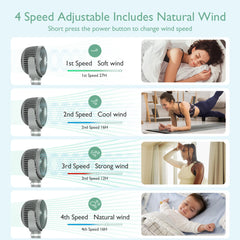 Momcozy stroller fan LED night light adds soft illumination for nighttime checks.