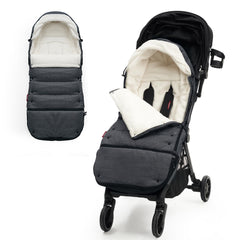 Momcozy Stroller Footmuff soft fabric close-up shows baby-friendly comfort on outings.