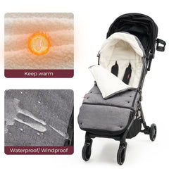 Momcozy stroller footmuff universal anti-slip-back shows secure placement on compatible strollers