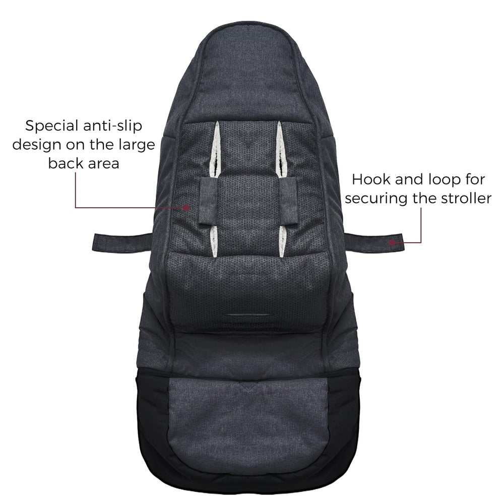 Momcozy Stroller Footmuff universal compatibility fits most strollers for quick setup.