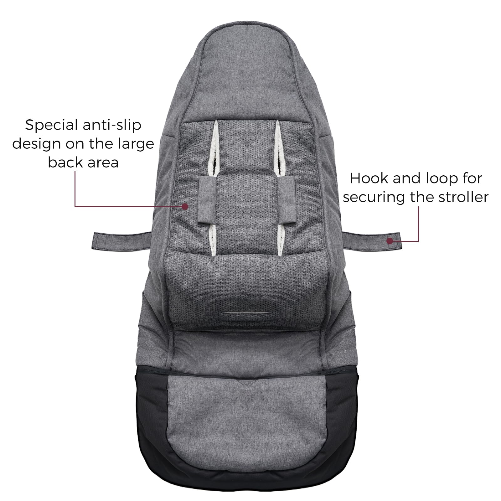Momcozy stroller footmuff universal in-use demonstrates cozy weather protection during cold outings
