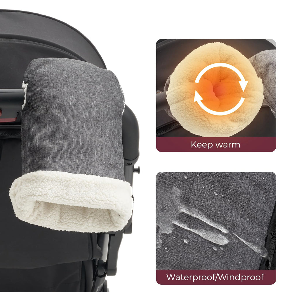 Momcozy warmmuffs folded design demonstrates adjustable coverage for changing weather