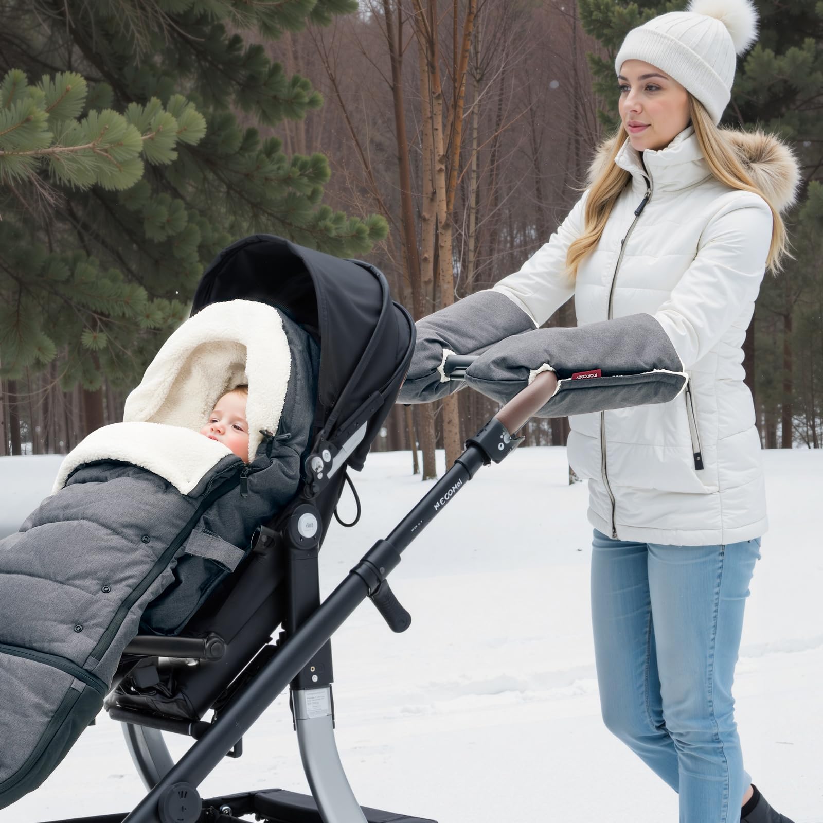 Momcozy ultra-plush design ideal for daily walks and errands in chilly days