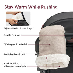 Momcozy Stroller Gloves universal-compatibility fit most handlebars for secure everyday use.