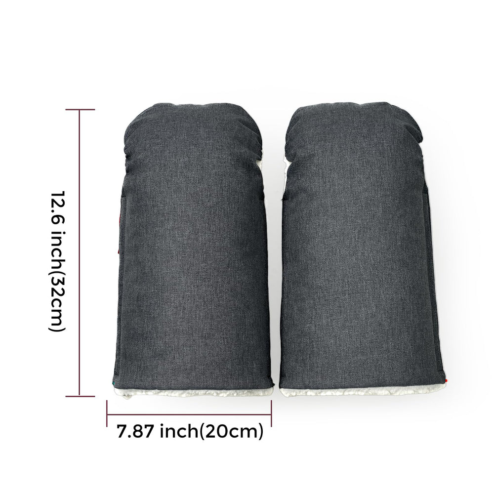 Momcozy Stroller Gloves Warmmuffs side zipper for easy on-off during outings.