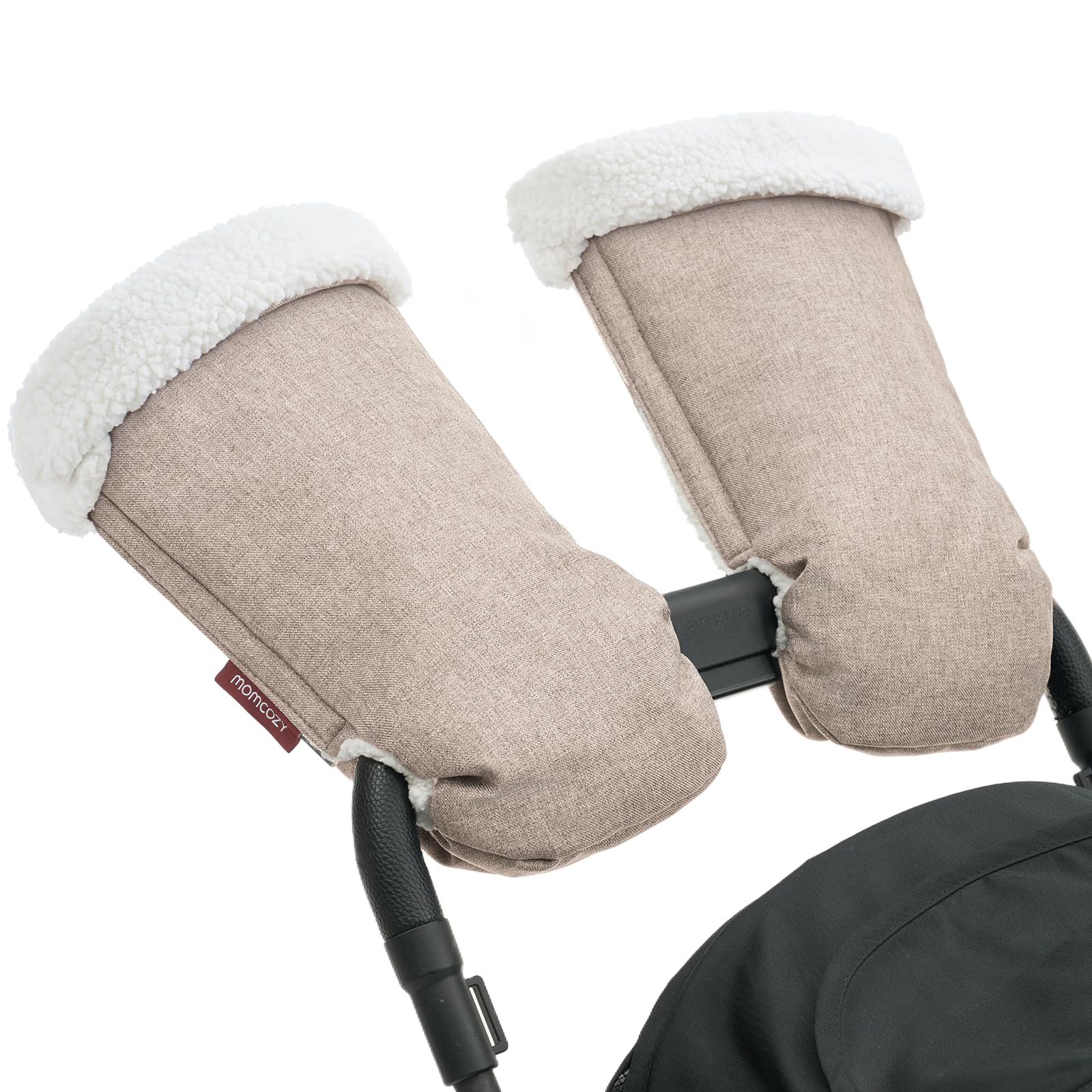 Momcozy Stroller Gloves warmth-visual demonstrate cozy warmth for frosty stroller outings.